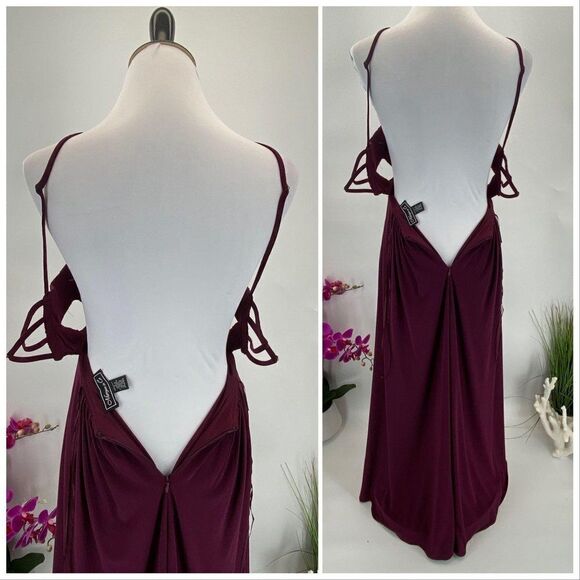 ✨HP✨Dress NWT Megan & Co Red Evening Gown - Picture 2 of 4